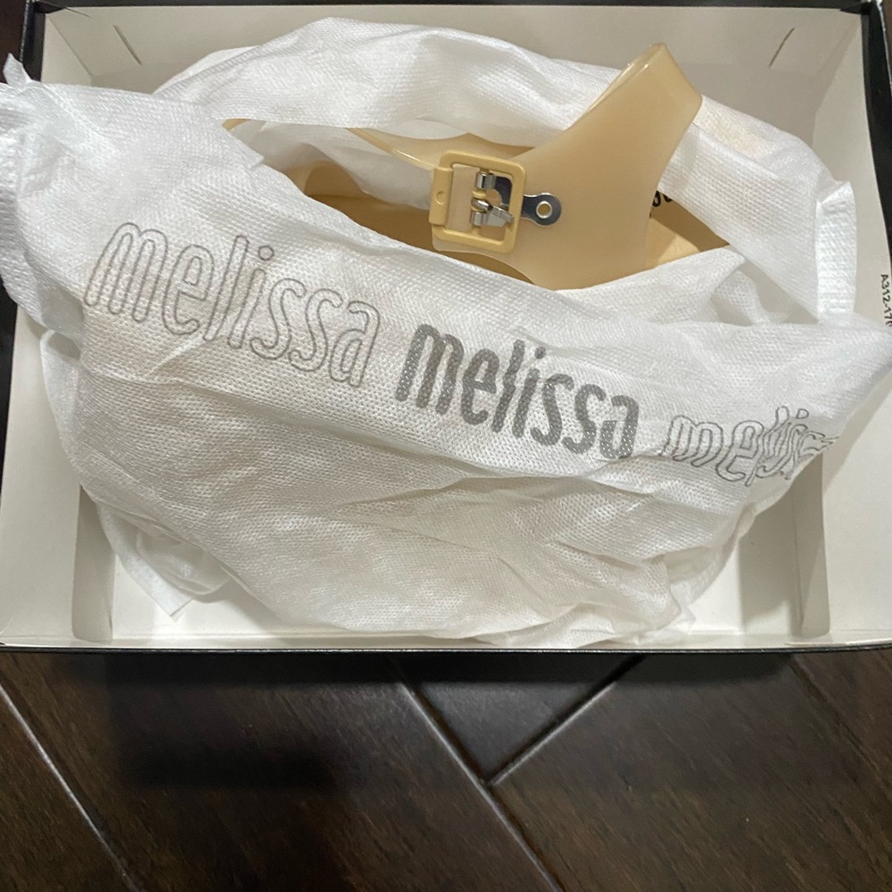 Melissa high heel sandals size 8 color nude